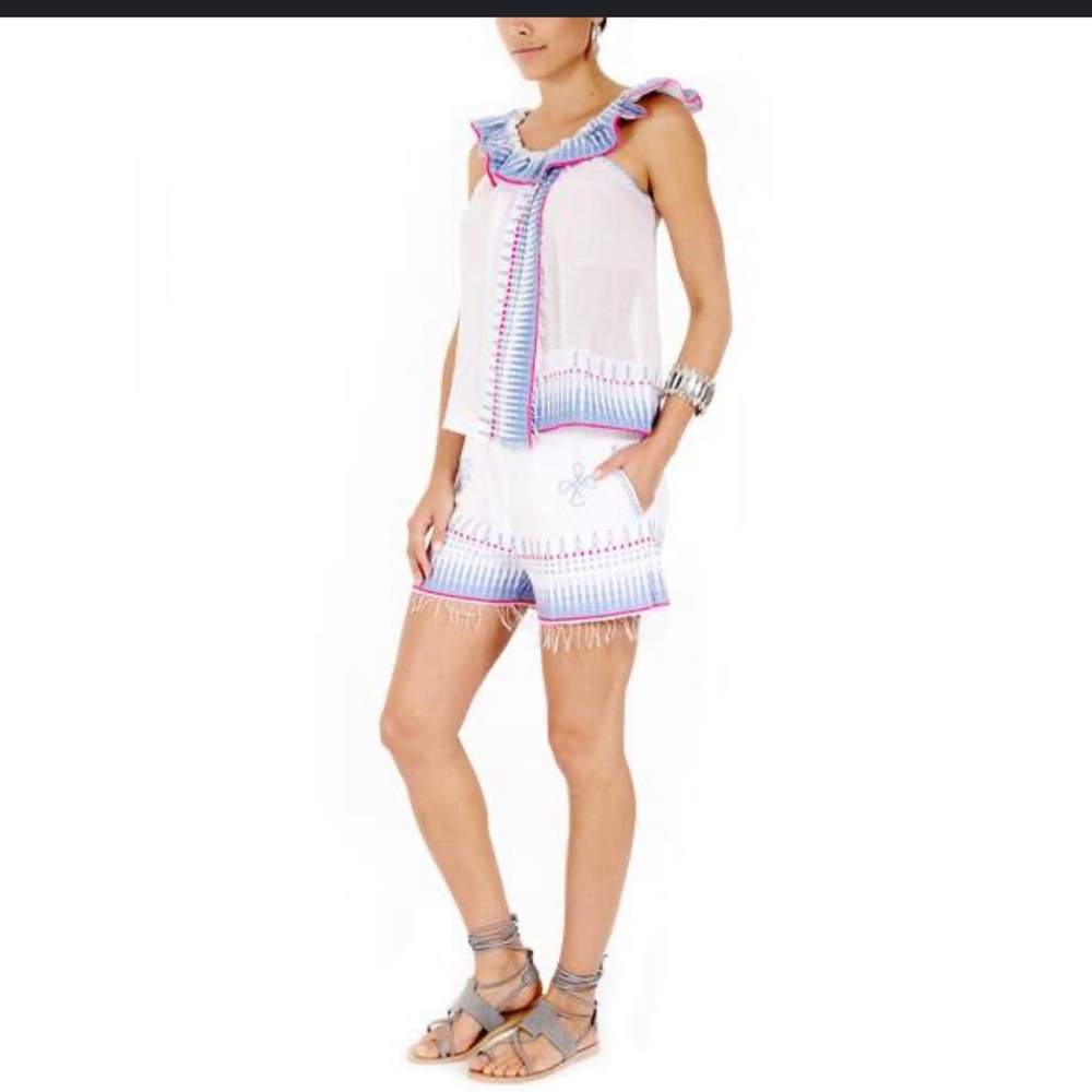 LEMLEM
TOP TRANSPARENT, WEISS/MULTI and shorts